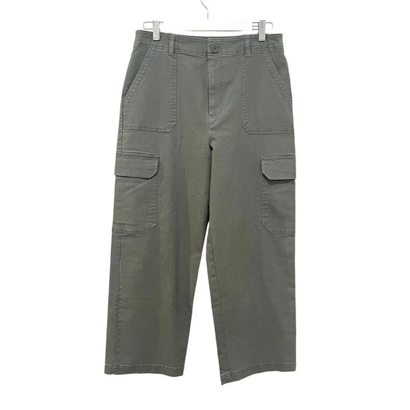 Z Supply Noah Cargo Pant in Evergreen size Large NWOT High waist Ankle Length - Picture 5 of 11